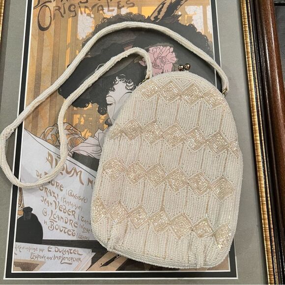 Vintage Beaded Handbag/semi Shoulder - Picture 1 of 7